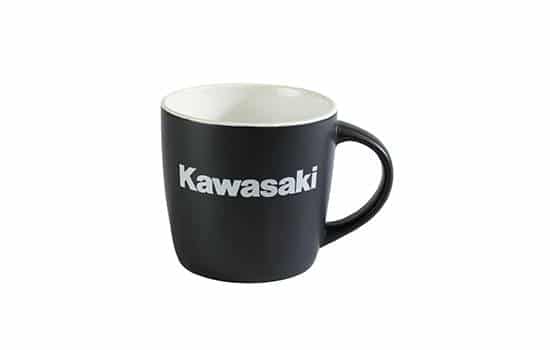Image of a black Kawasaki mug.