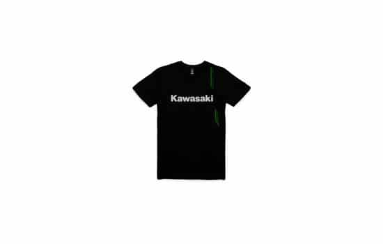 Image of a black Kawasaki Tshirt.