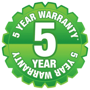 5 yr warranty transparent