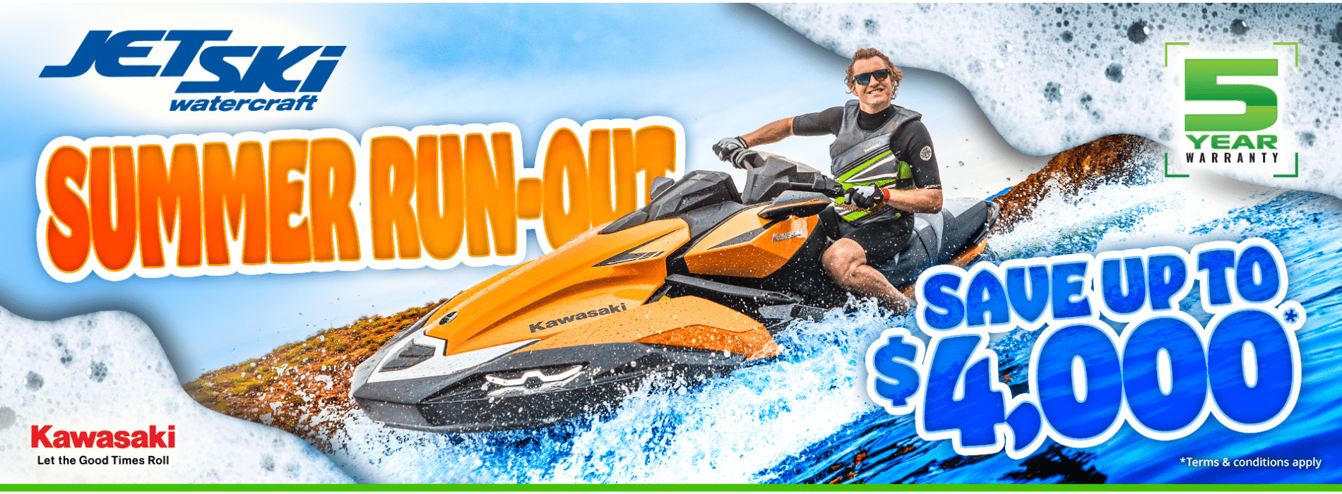 Kawasaki JetSki SUMMER RUN OUT SALE